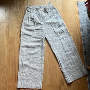 ANTHROPOLOGIE WIDE LEG LINEN PANTS
